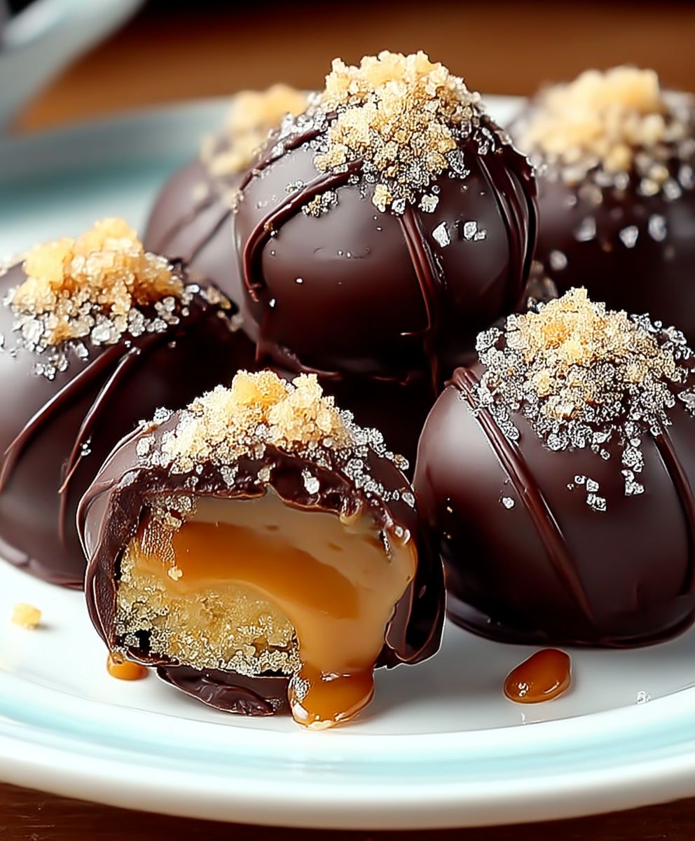 Salted Caramel Fudge Truffles