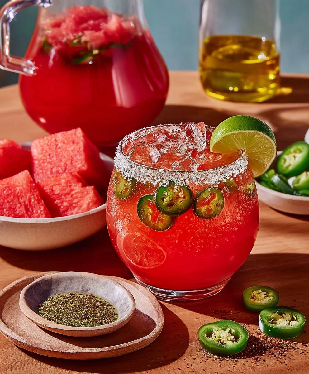Spicy Jalapeno Watermelon Margarita