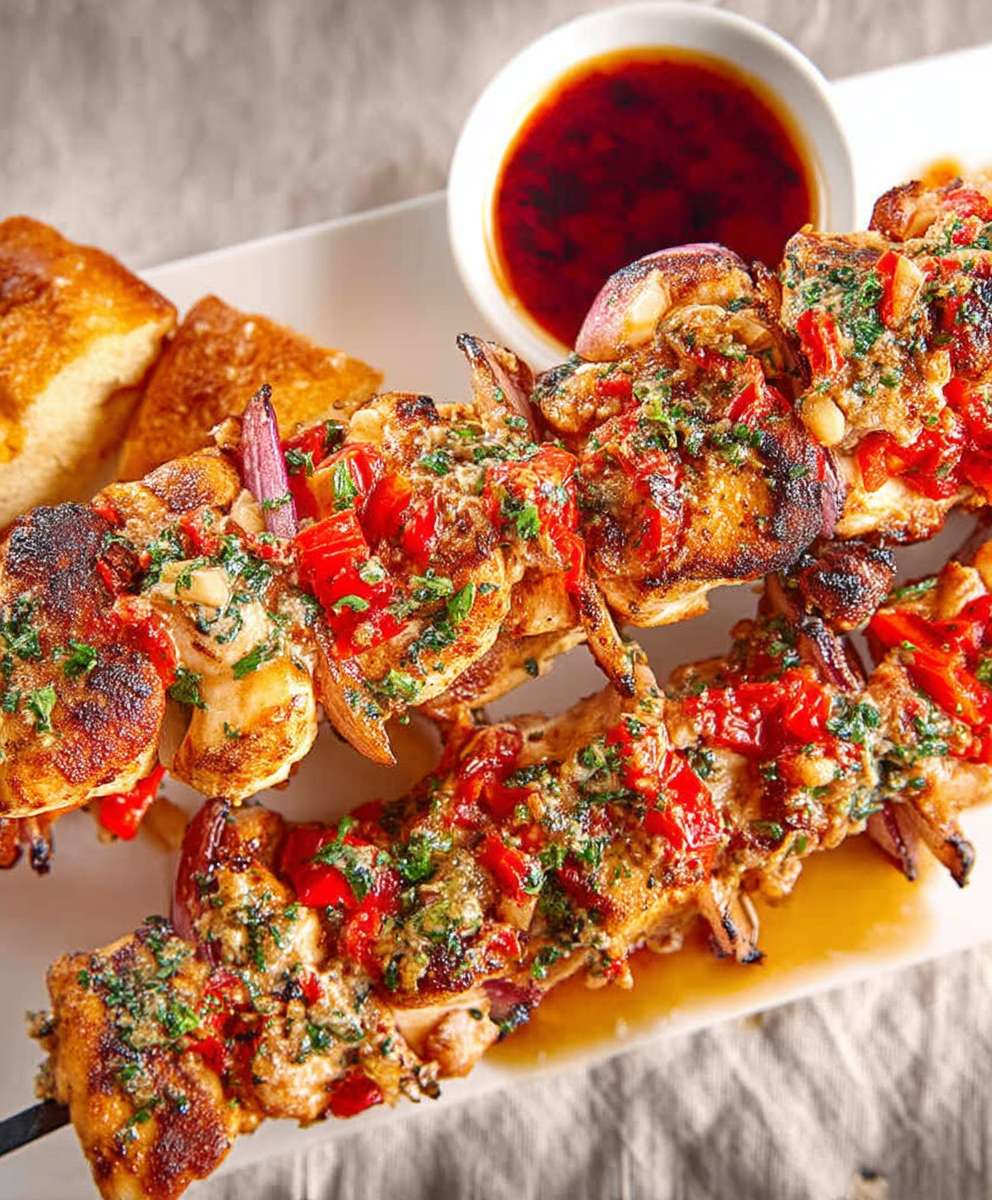 Chicken Scarpariello Skewers