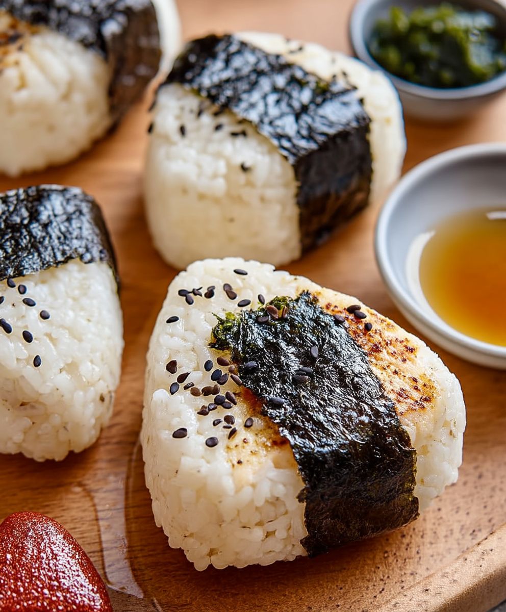 Salmon cheese seaweed rice ball