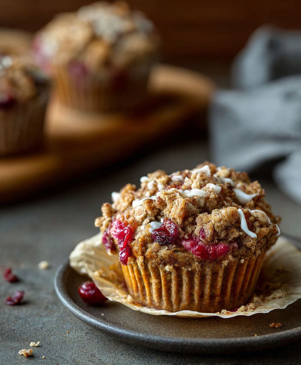 Pumpkin Cranberry Apple Muffins