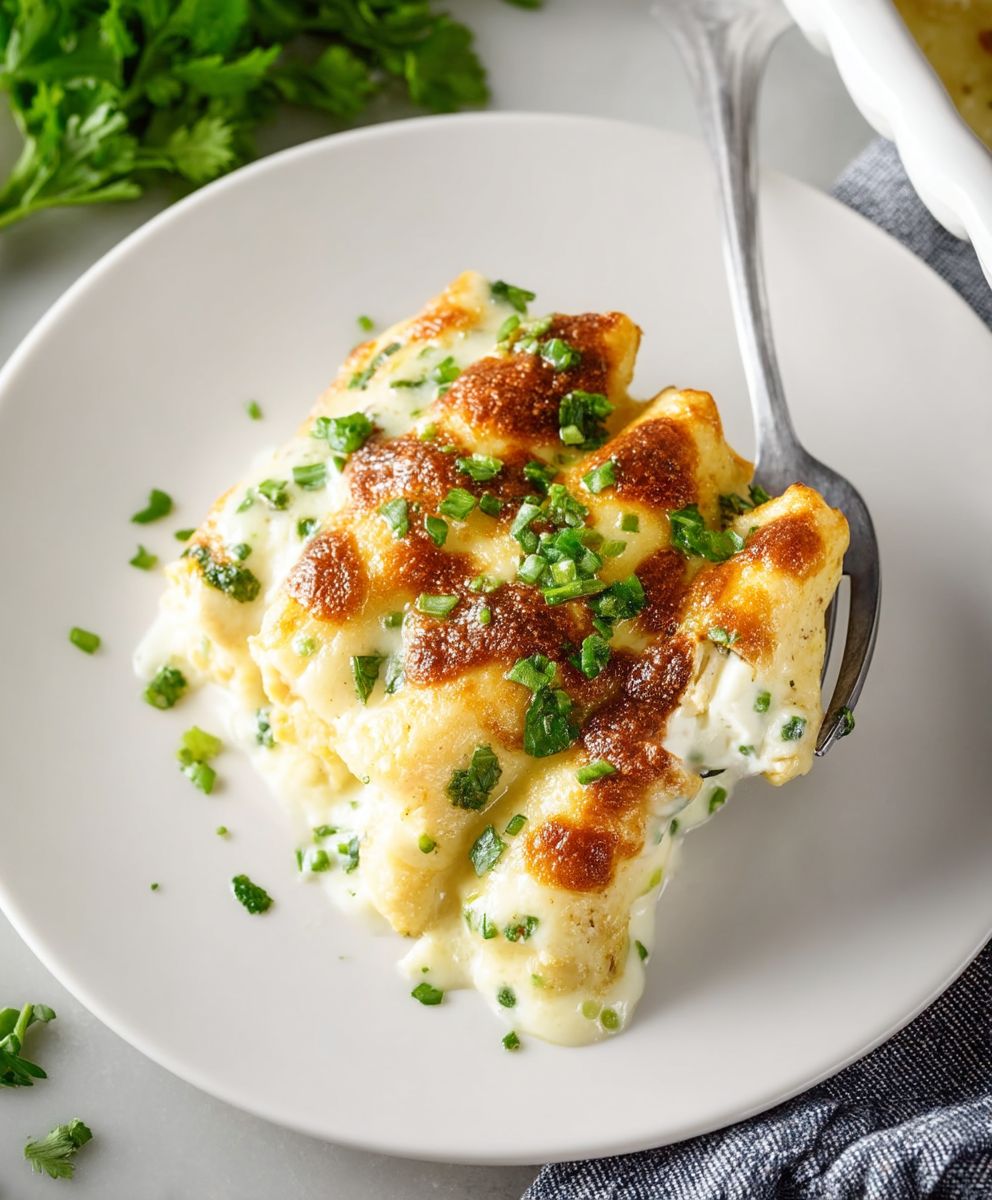 Chicken Enchiladas White Sauce