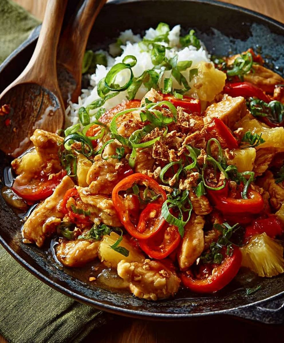 Sticky pineapple chicken
