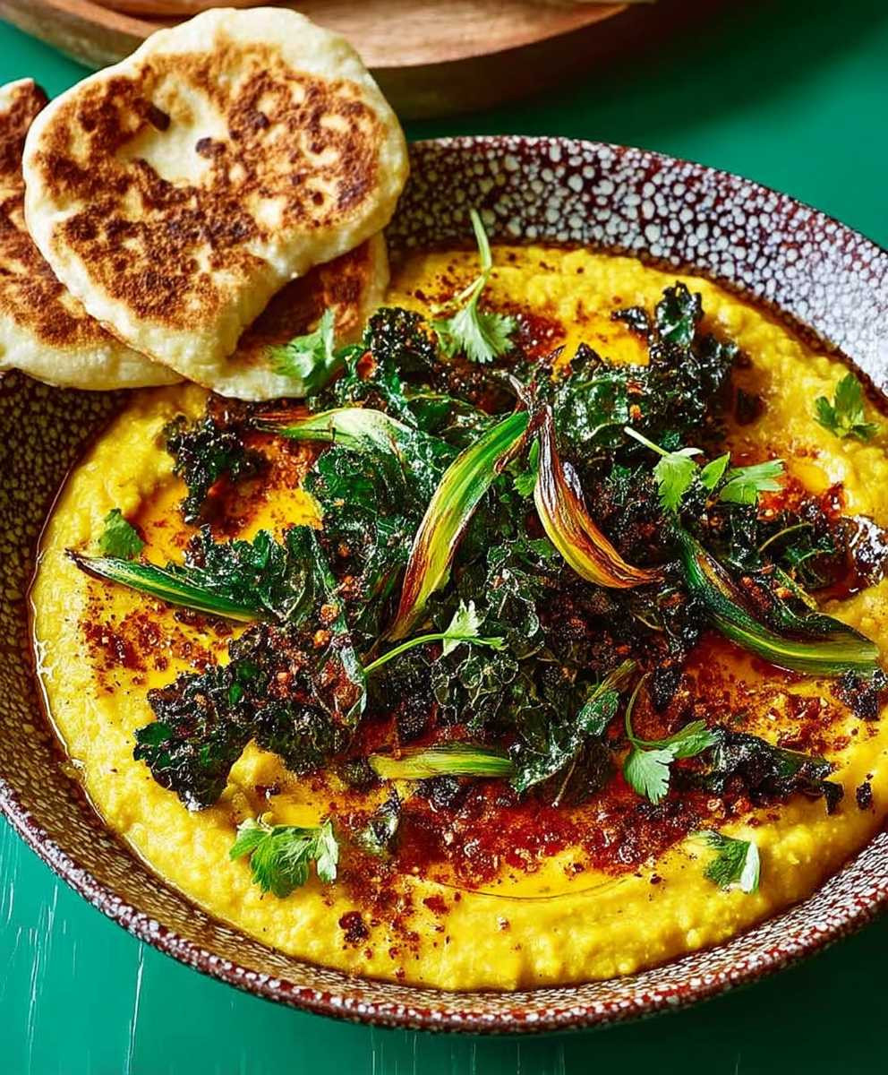 Crispy kale dhal