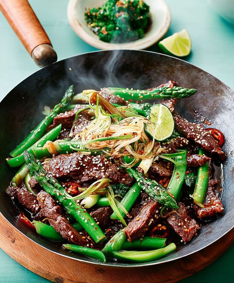 Sesame beef stir fry