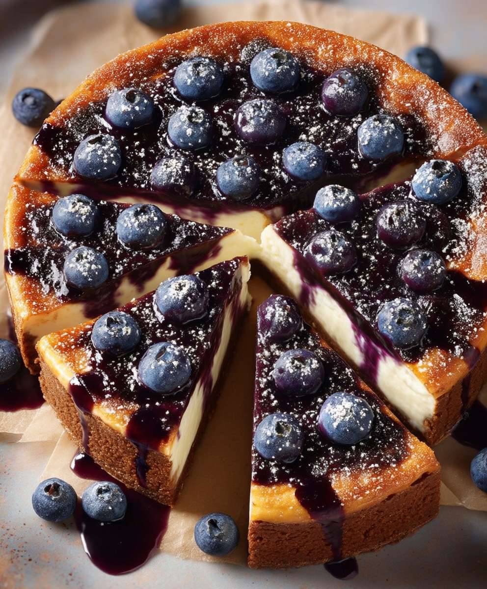 Flourless Protein Cake Blueberries