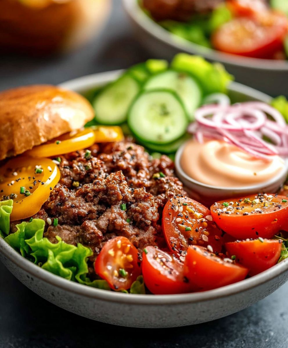 Healthy Burger Bowl