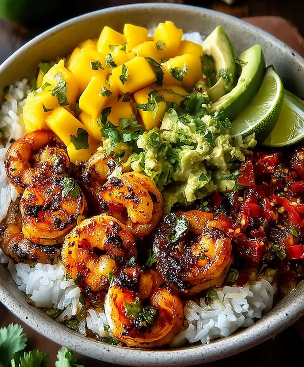 Chipotle Shrimp Mango Bowls