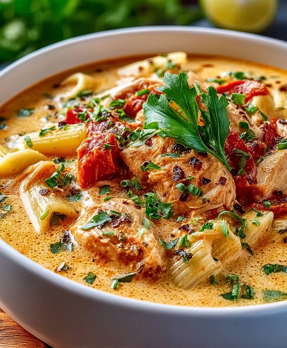 Cajun Chicken Pasta Soup