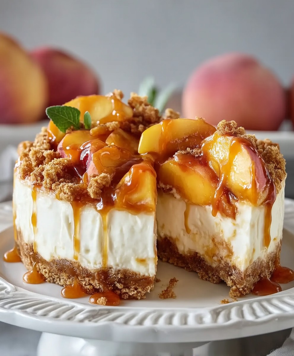 Peach Cobbler Cheesecake