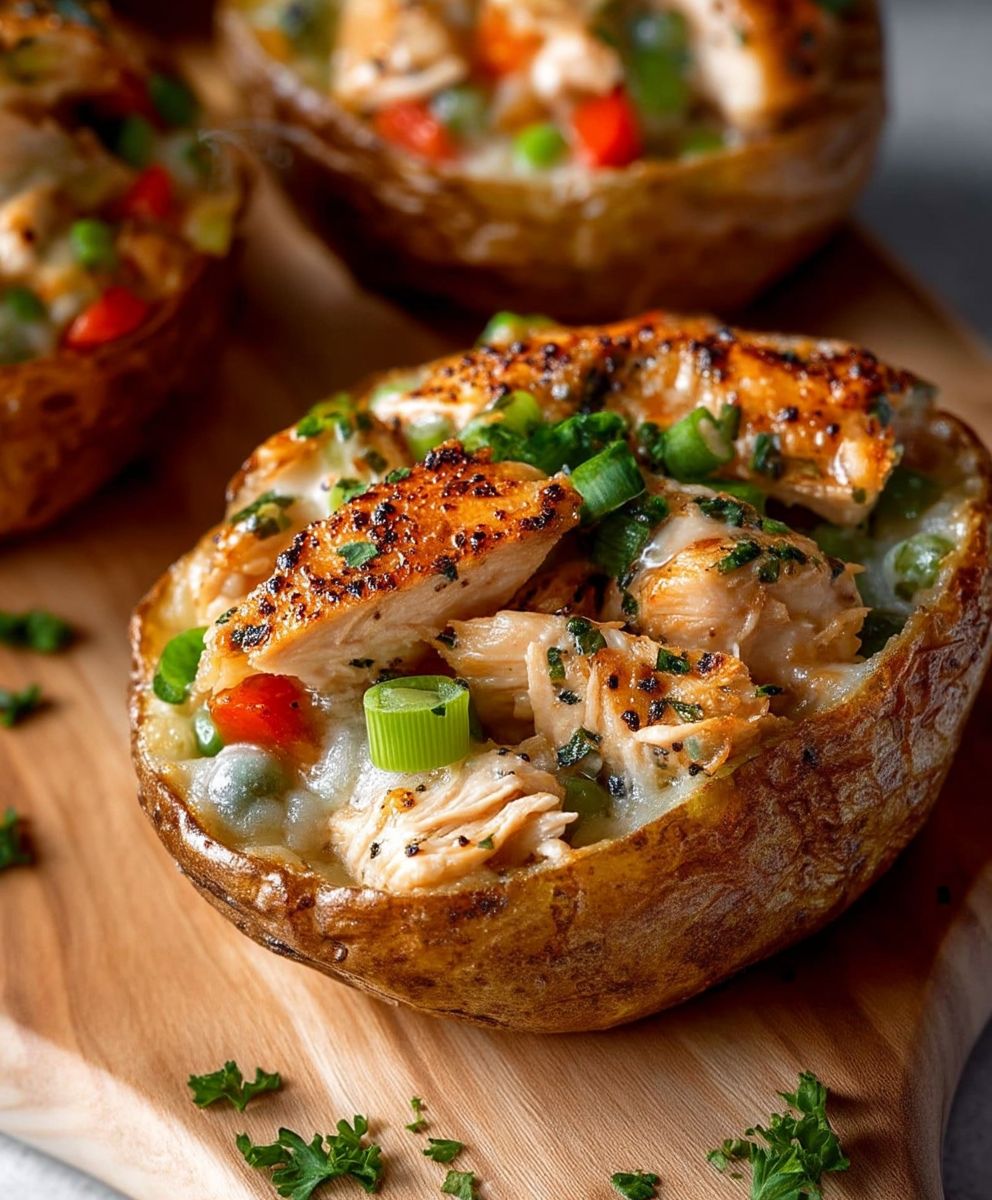 Chicken Pot Pie Potatoes