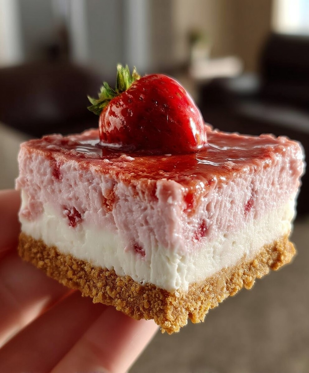 No Bake Strawberry Cheesecake