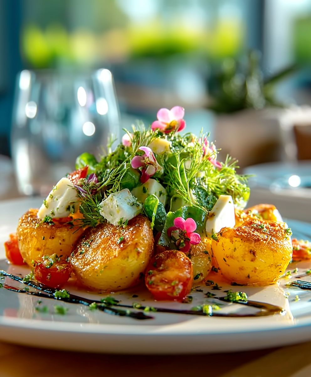 Smashed potato salad