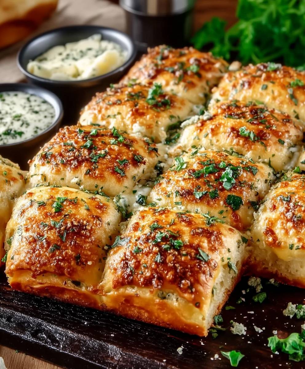 Garlic Butter Stromboli Squares