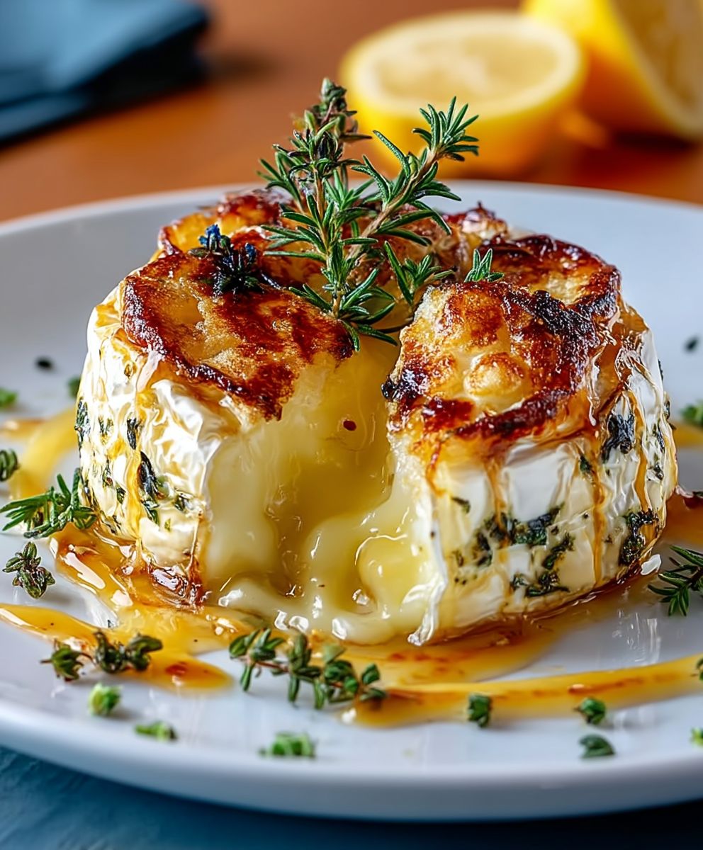 Lemon Curd Baked Brie