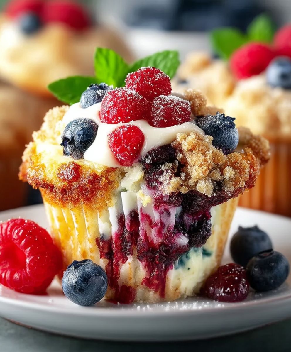 Berry Cream Cheese Muffins