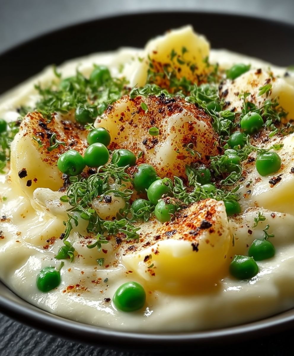 Creamed Potatoes Peas