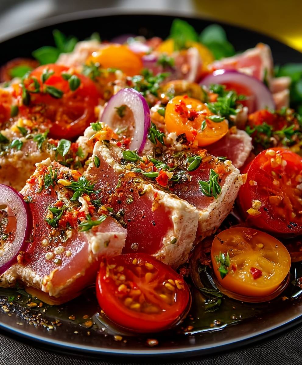 Tuna tomato salad