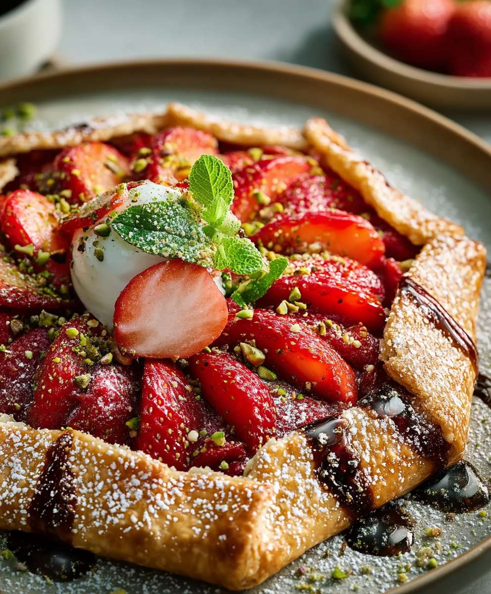 Strawberry Pistachio Galette