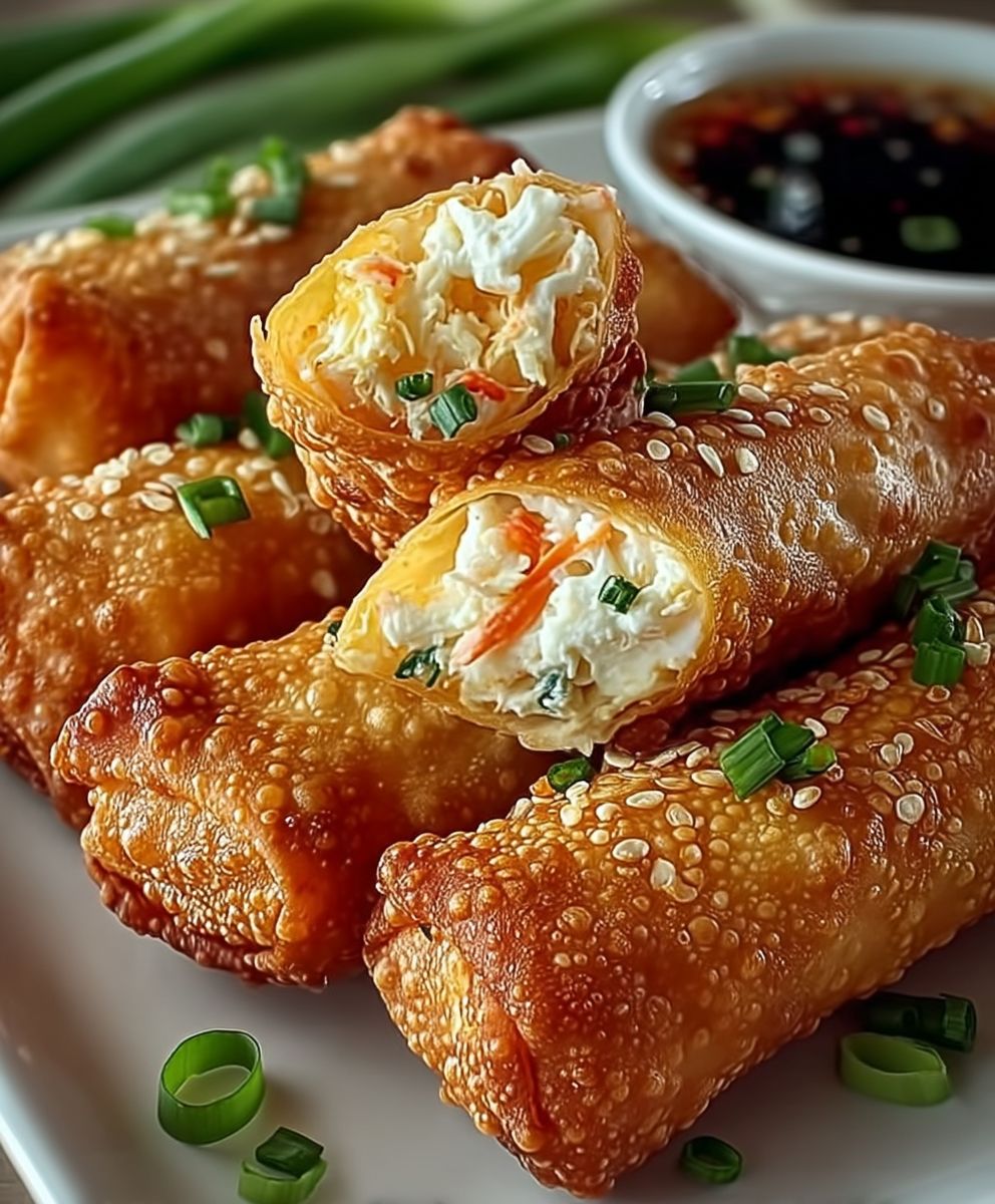 Crab Rangoon Egg Rolls