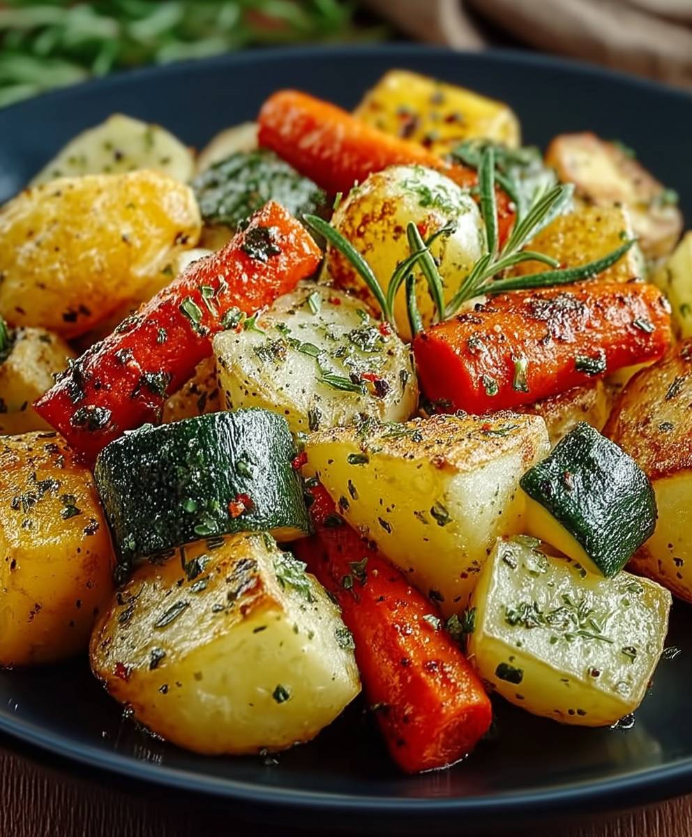 Roasted vegetables garlic herb