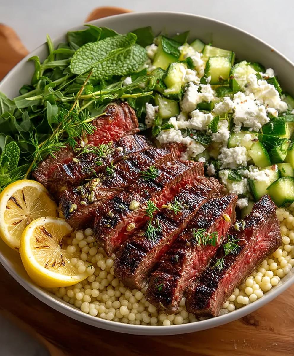 Grilled Skirt Steak Couscous