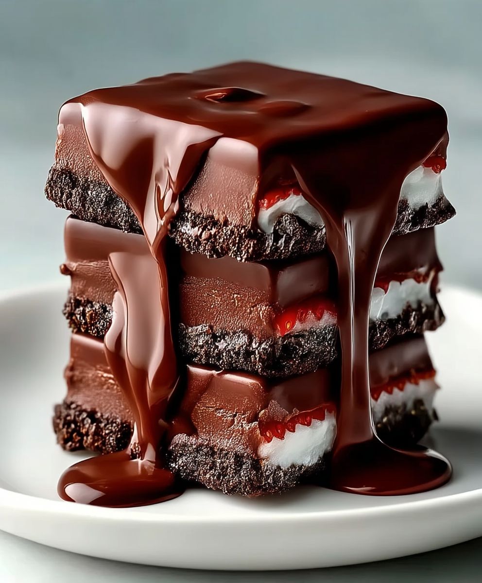 Chocolate Strawberry Frozen Yogurt