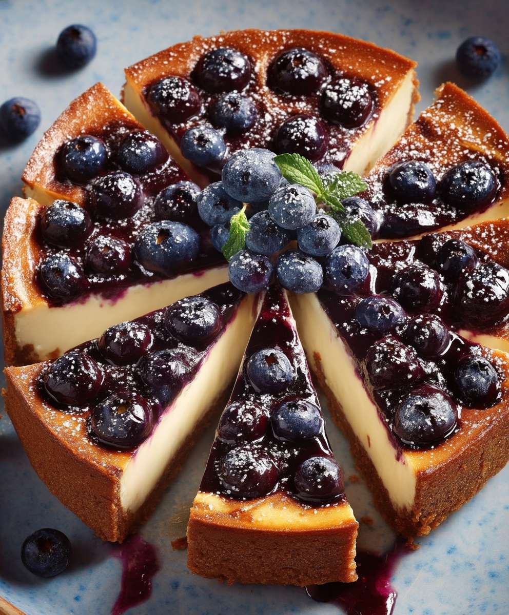 Flourless Protein Cake Blueberries