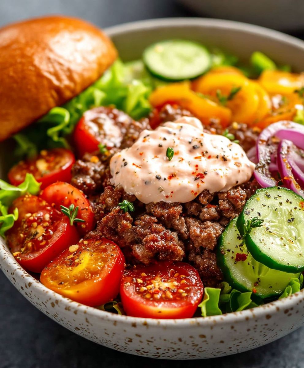 Healthy Burger Bowl