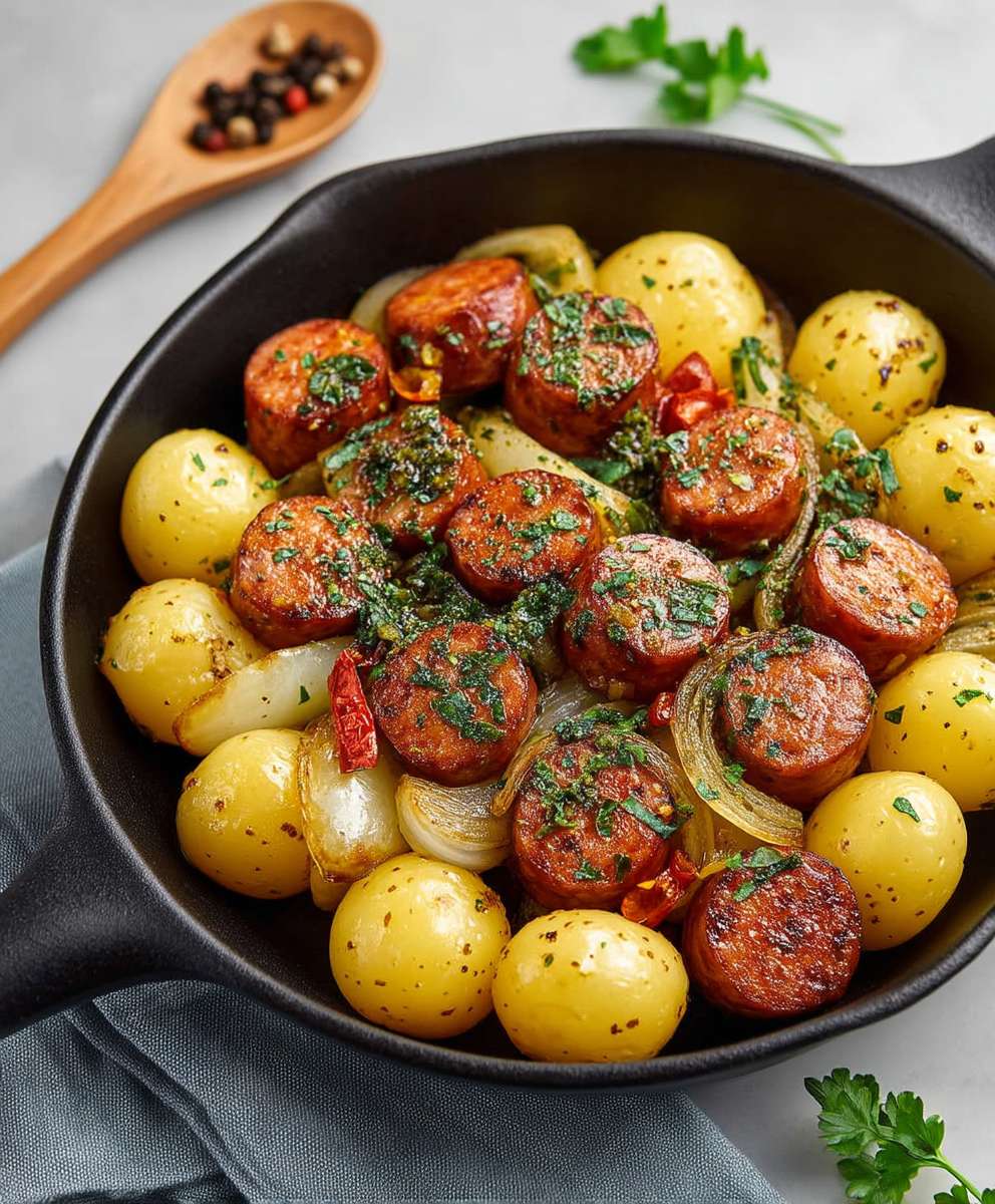 Spicy Sausage Potato One Pot