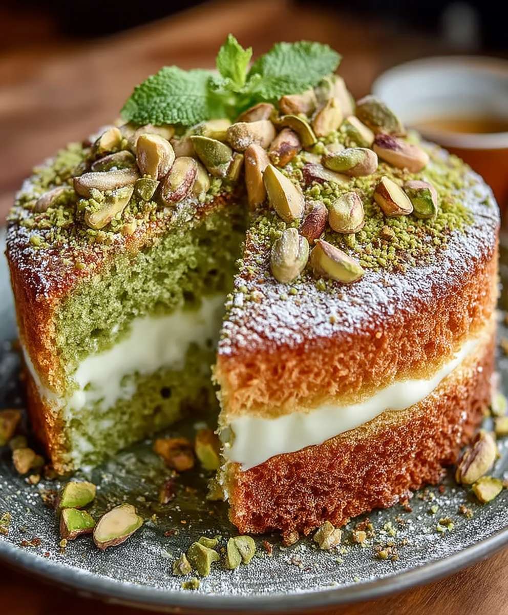 French Pistachio Cake