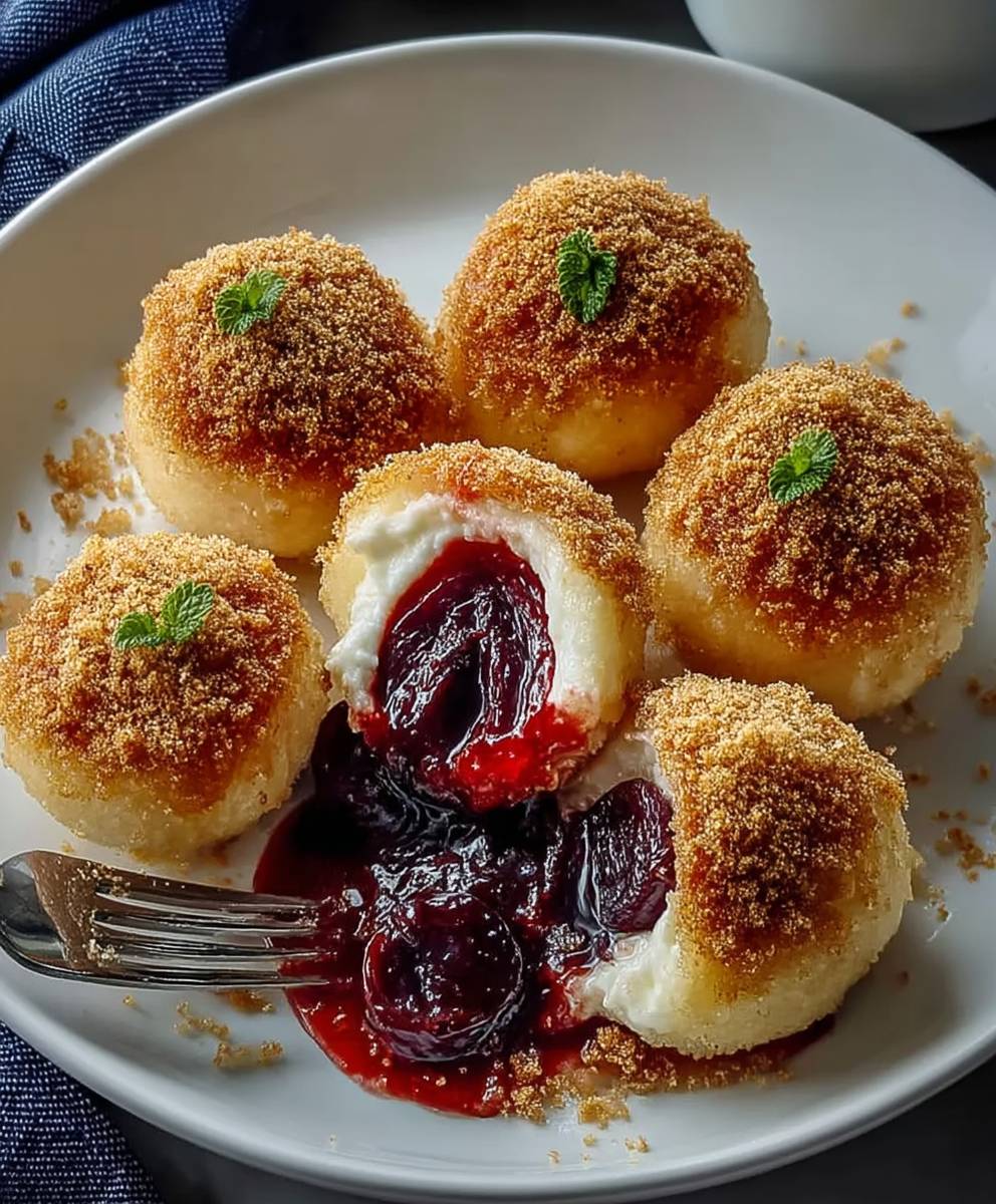 Plum Dumplings with Ricotta