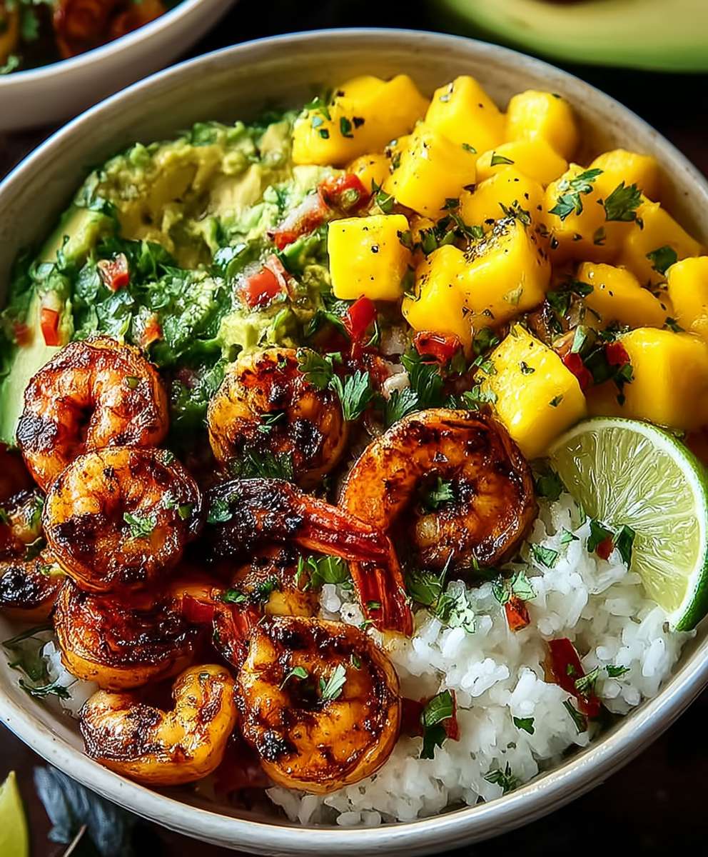 Chipotle Shrimp Mango Bowls