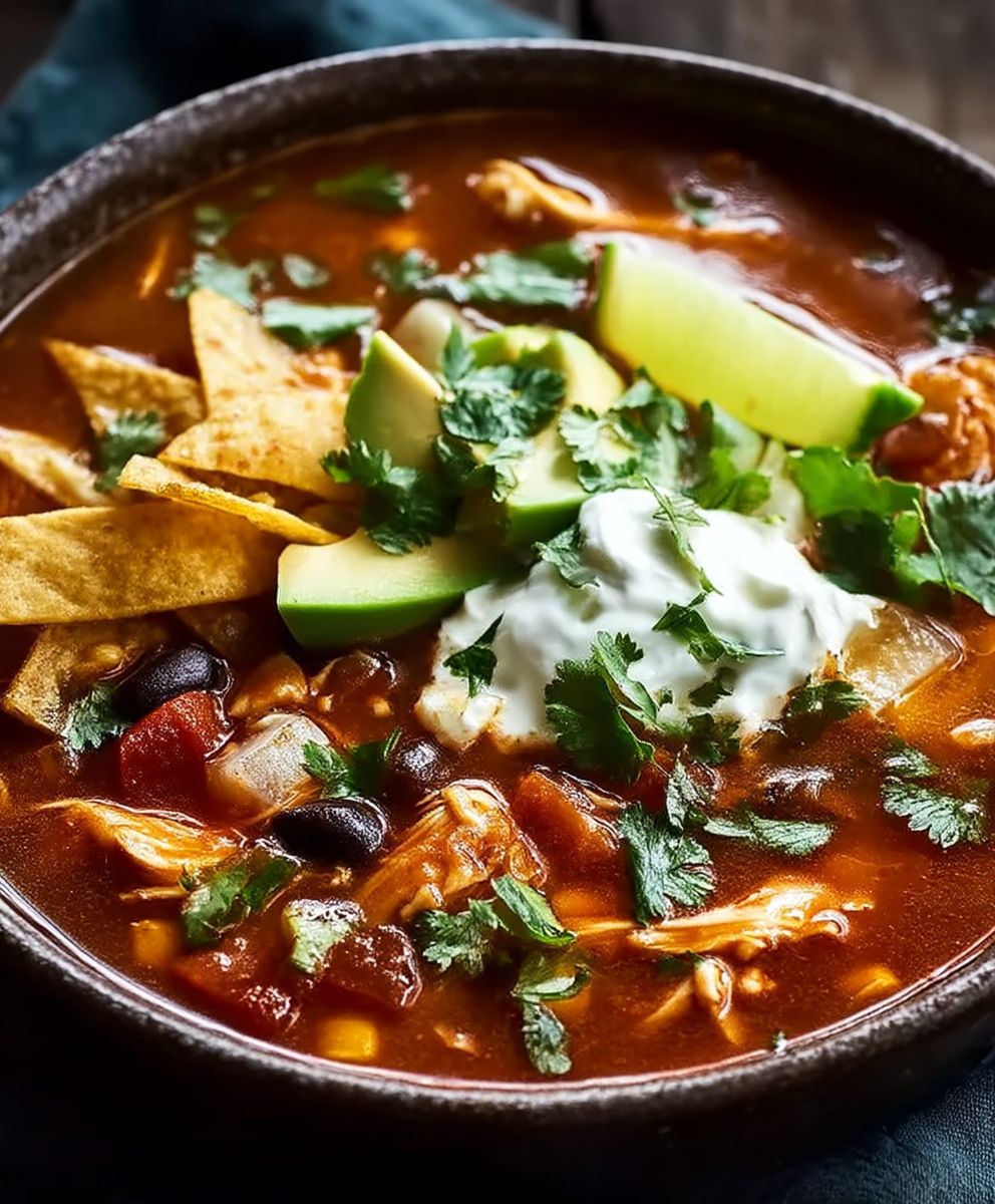 Spicy Chicken Tortilla Soup