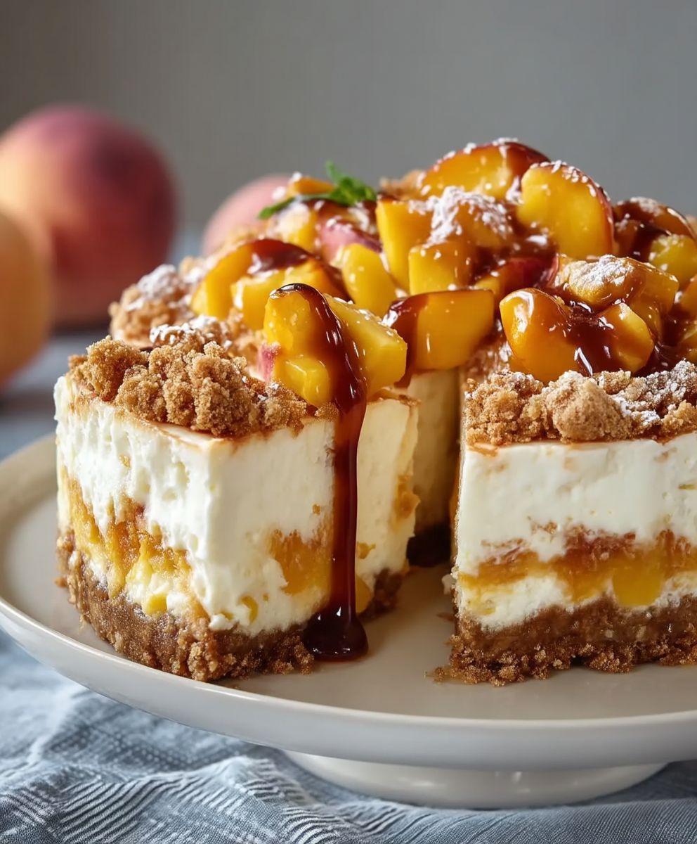 Peach Cobbler Cheesecake