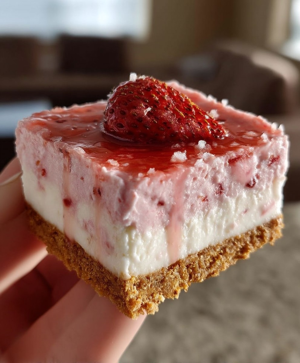 No Bake Strawberry Cheesecake