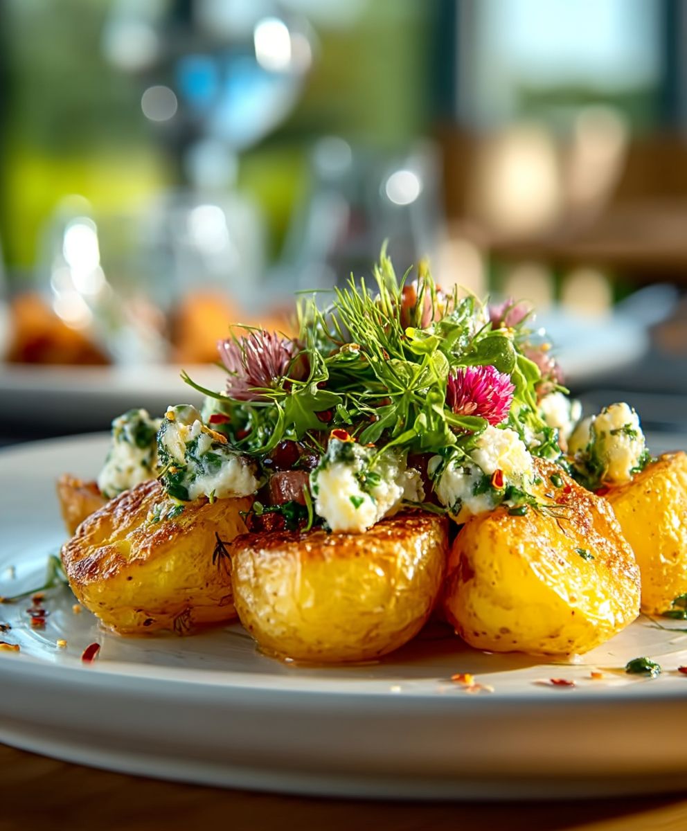 Smashed potato salad