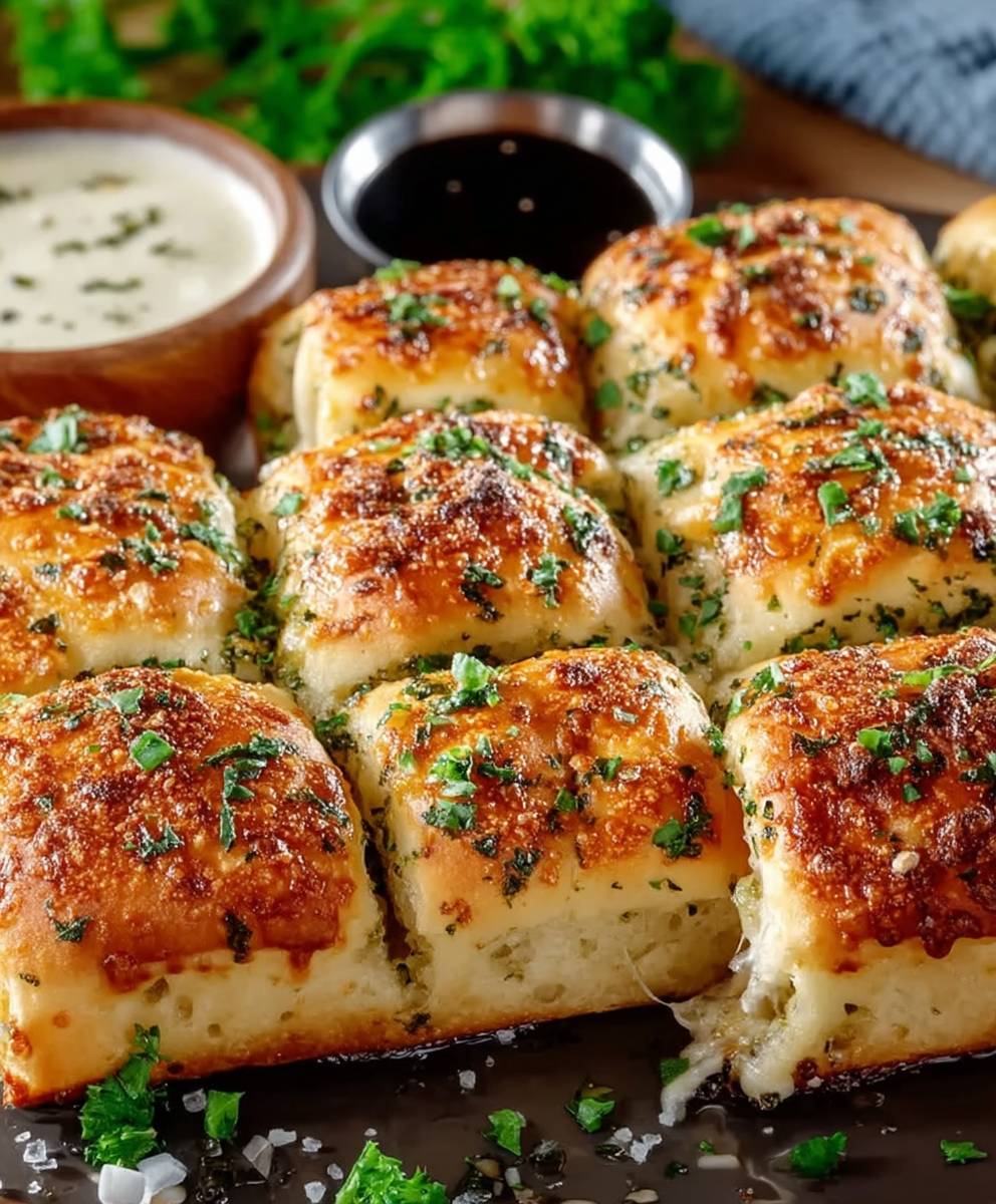 Garlic Butter Stromboli Squares