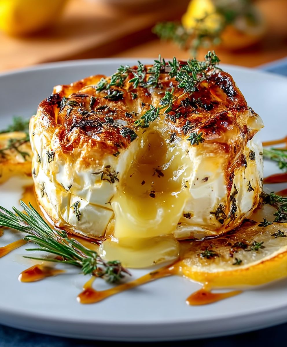 Lemon Curd Baked Brie