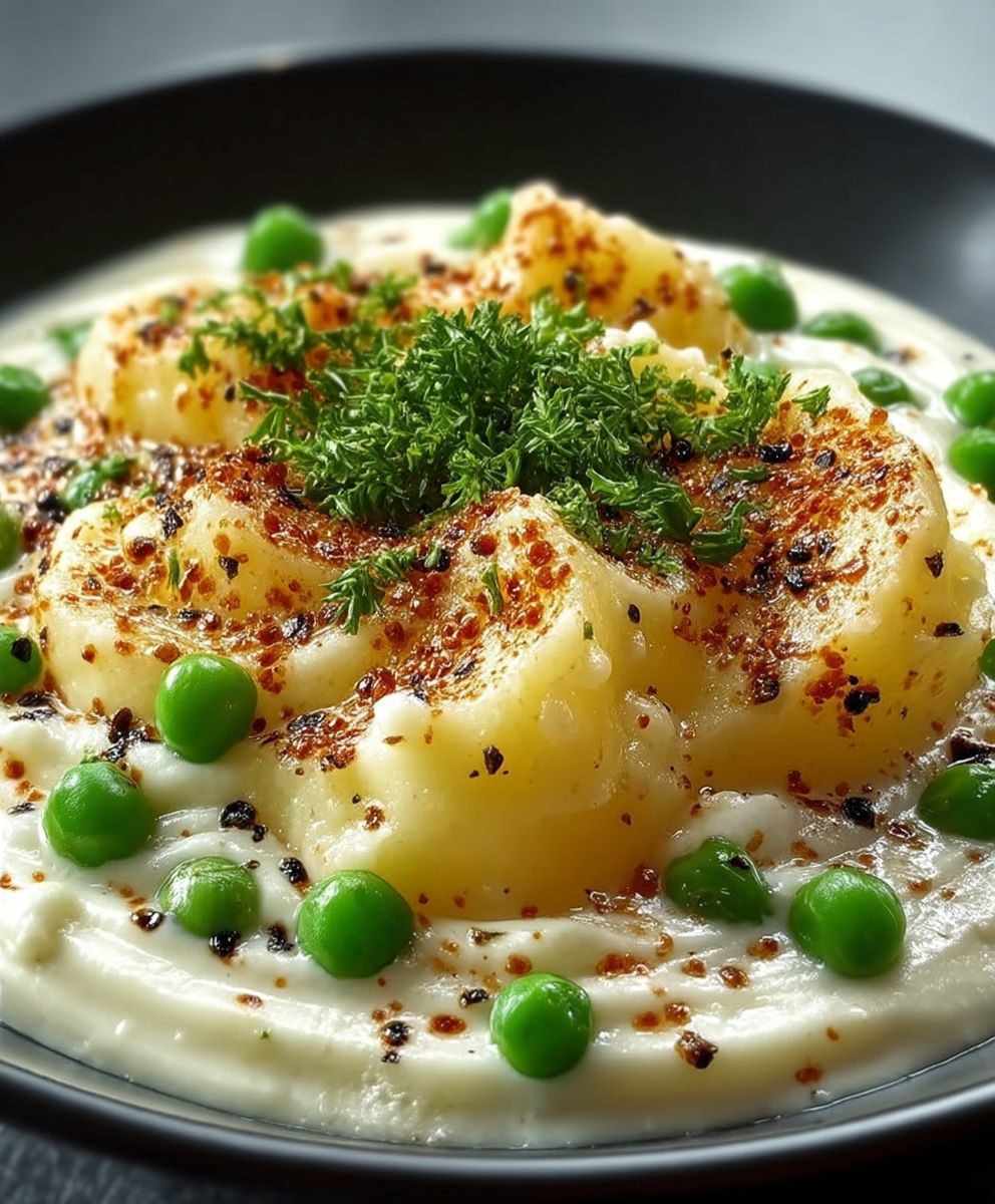 Creamed Potatoes Peas