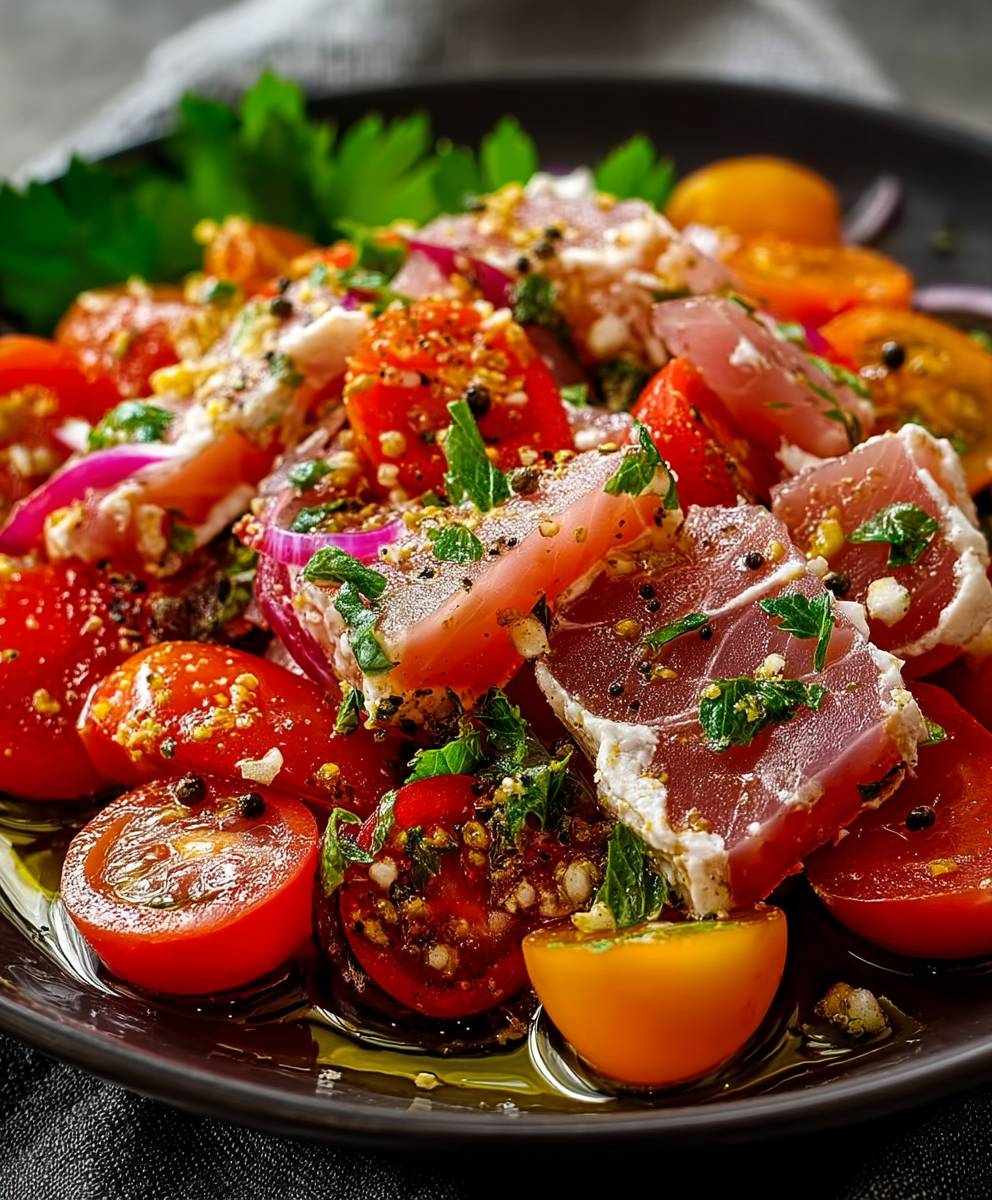 Tuna tomato salad