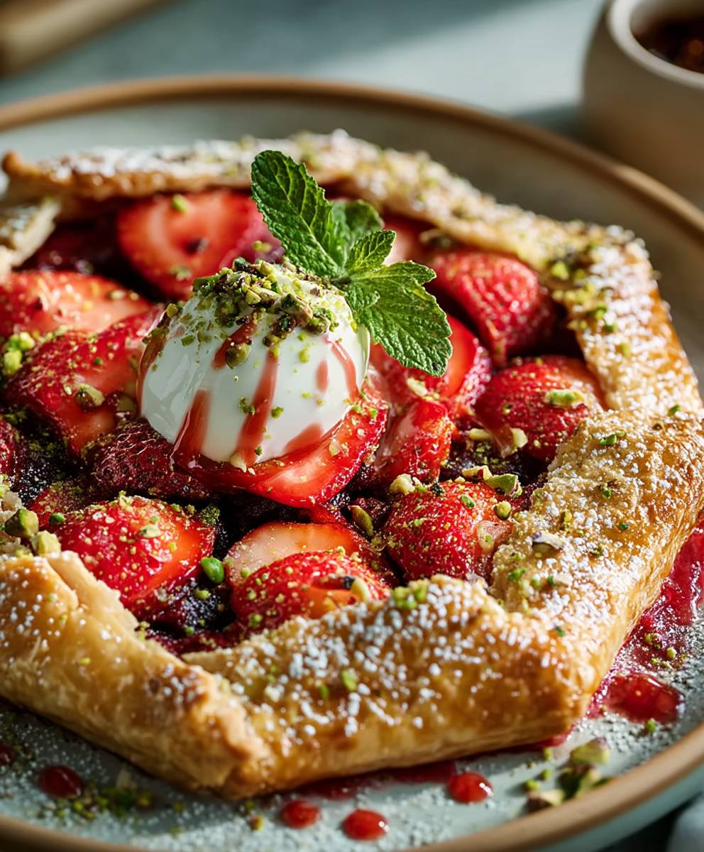 Strawberry Pistachio Galette