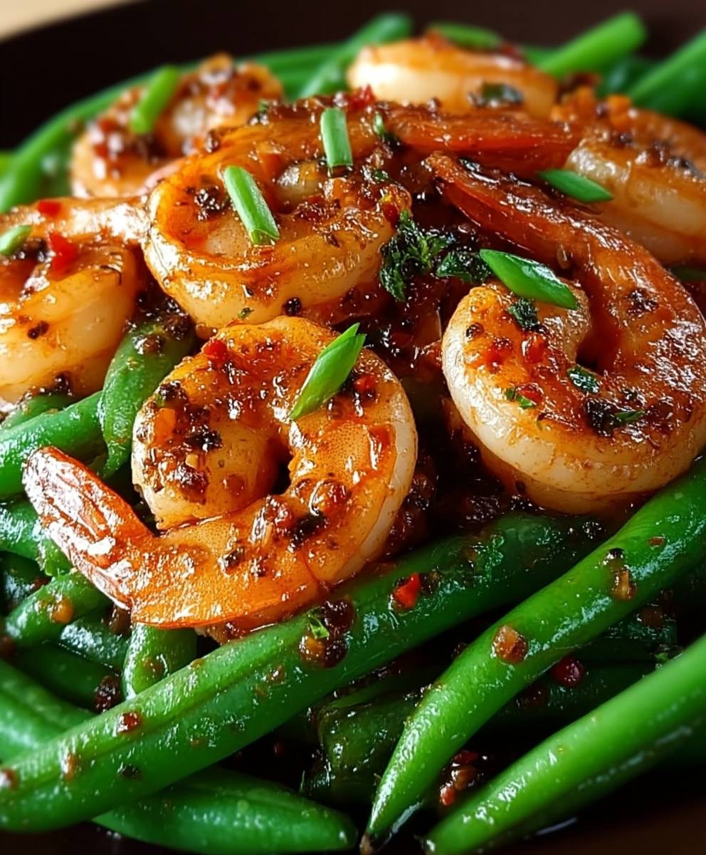 Spicy Shrimp Green Beans
