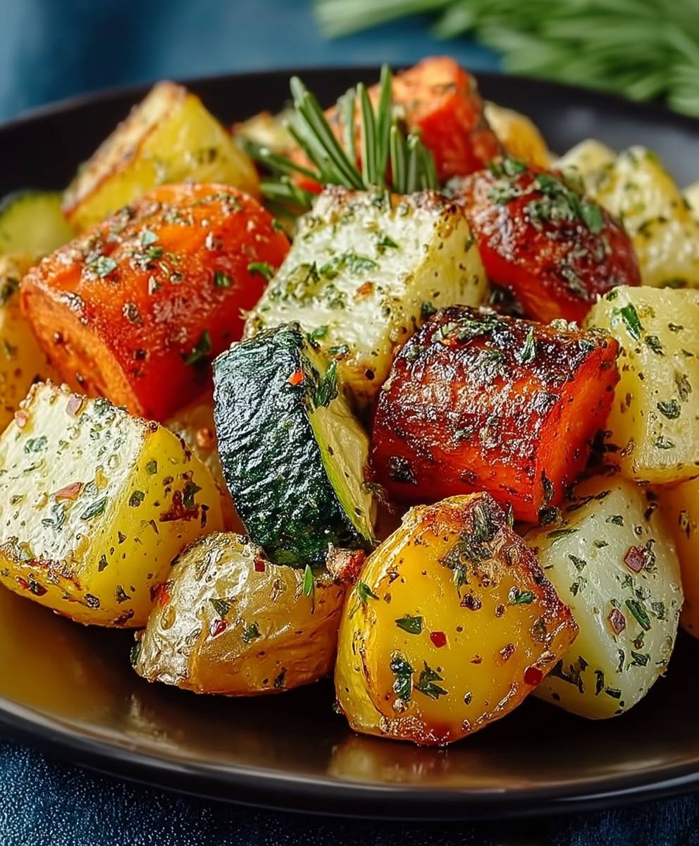 Roasted vegetables garlic herb