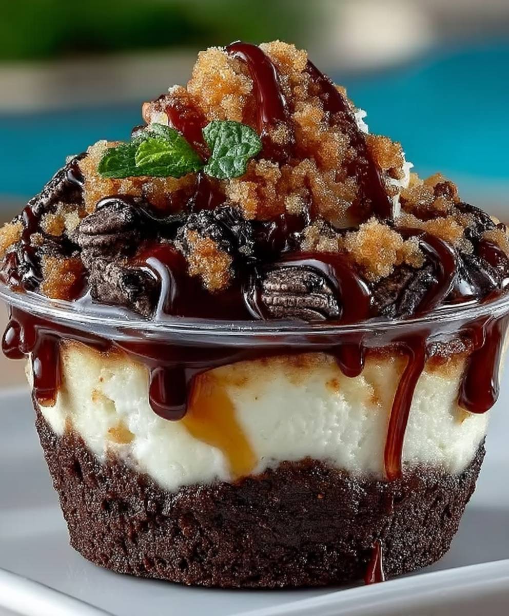 Brownie Cheesecake Cups