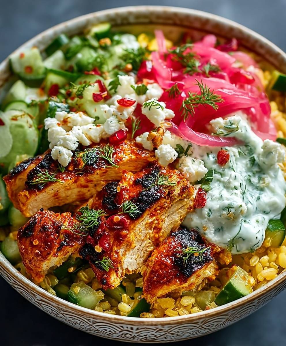 Harissa Honey Chicken Bowls
