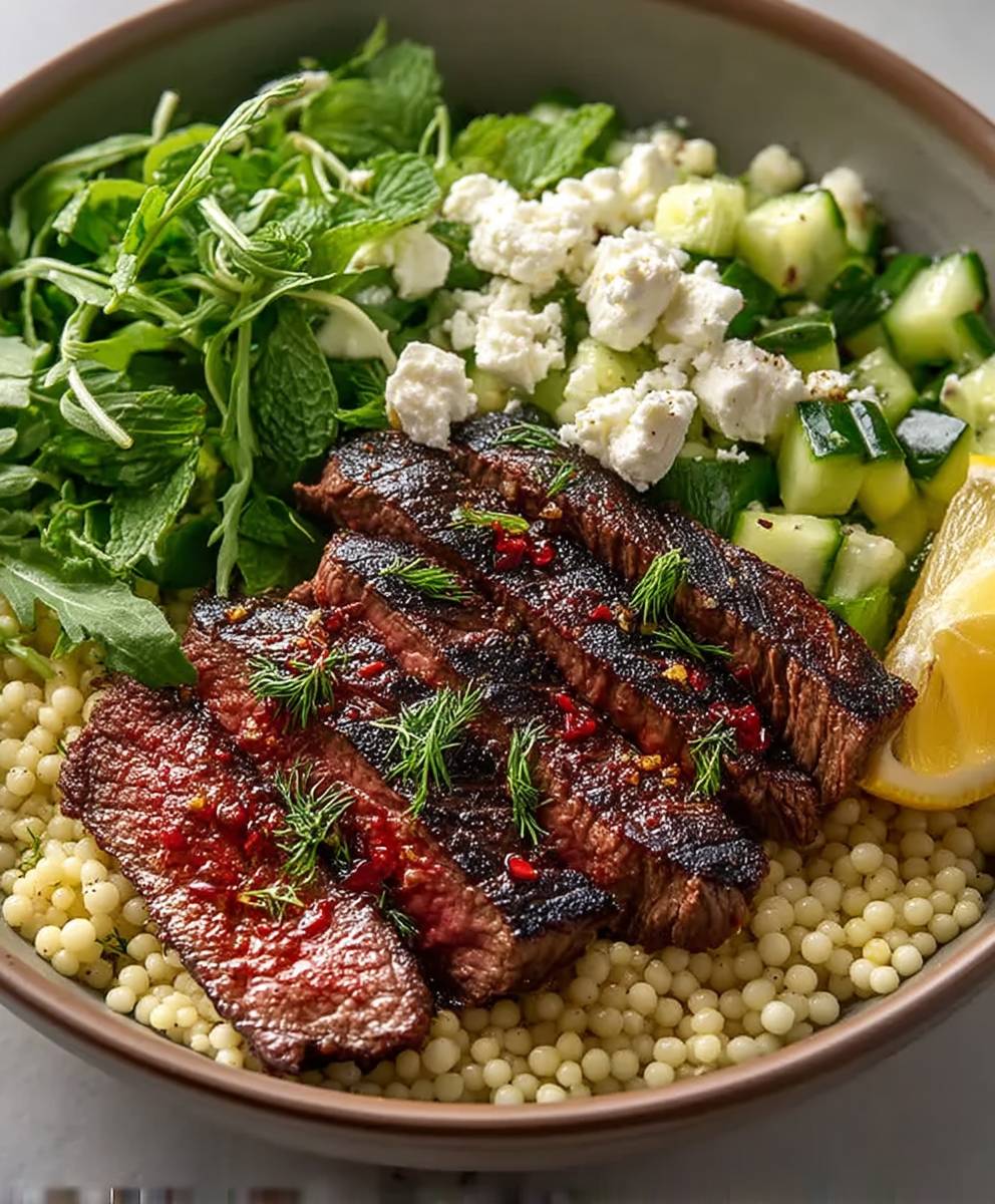 Grilled Skirt Steak Couscous