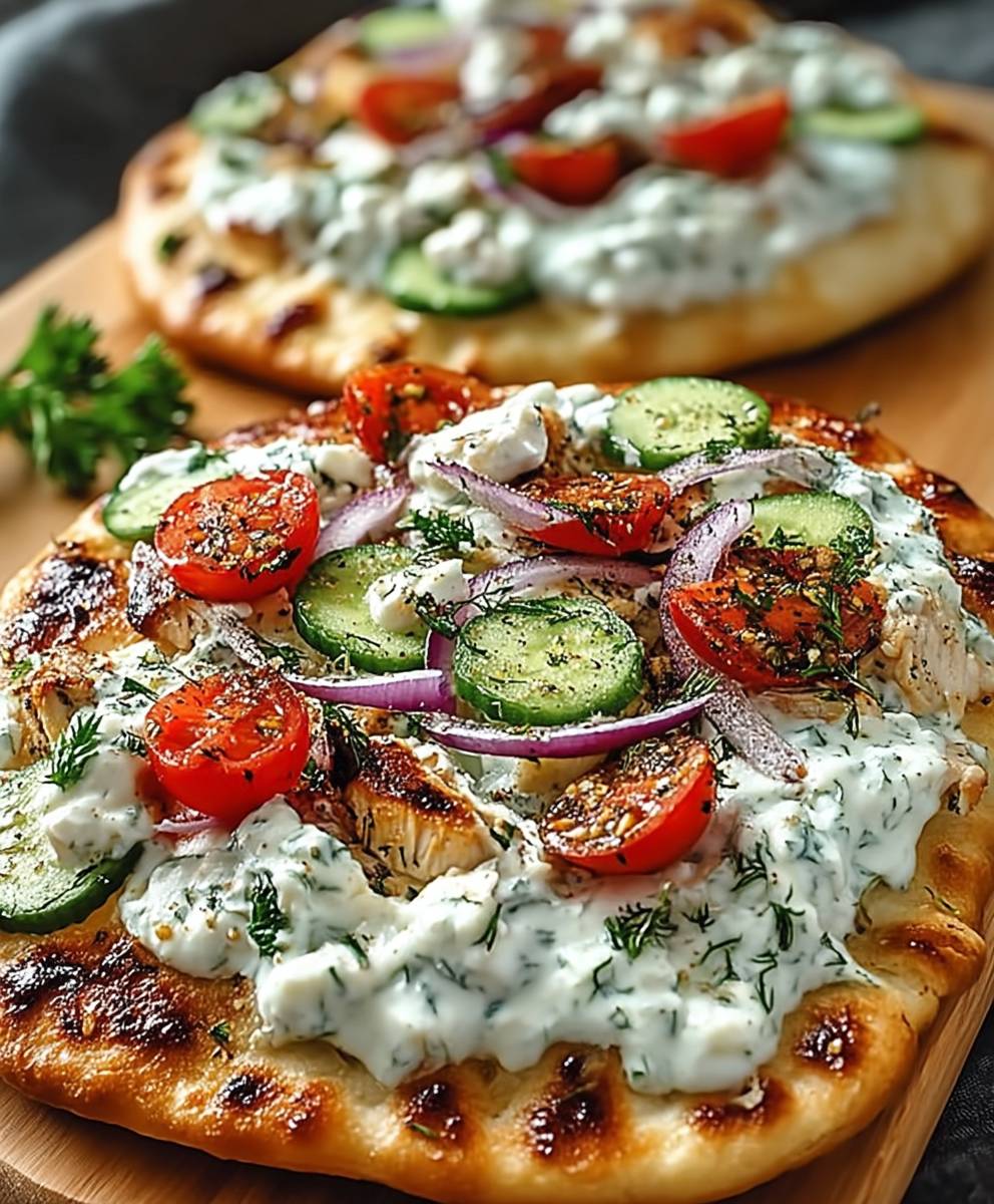Tzatziki Chicken Pizza