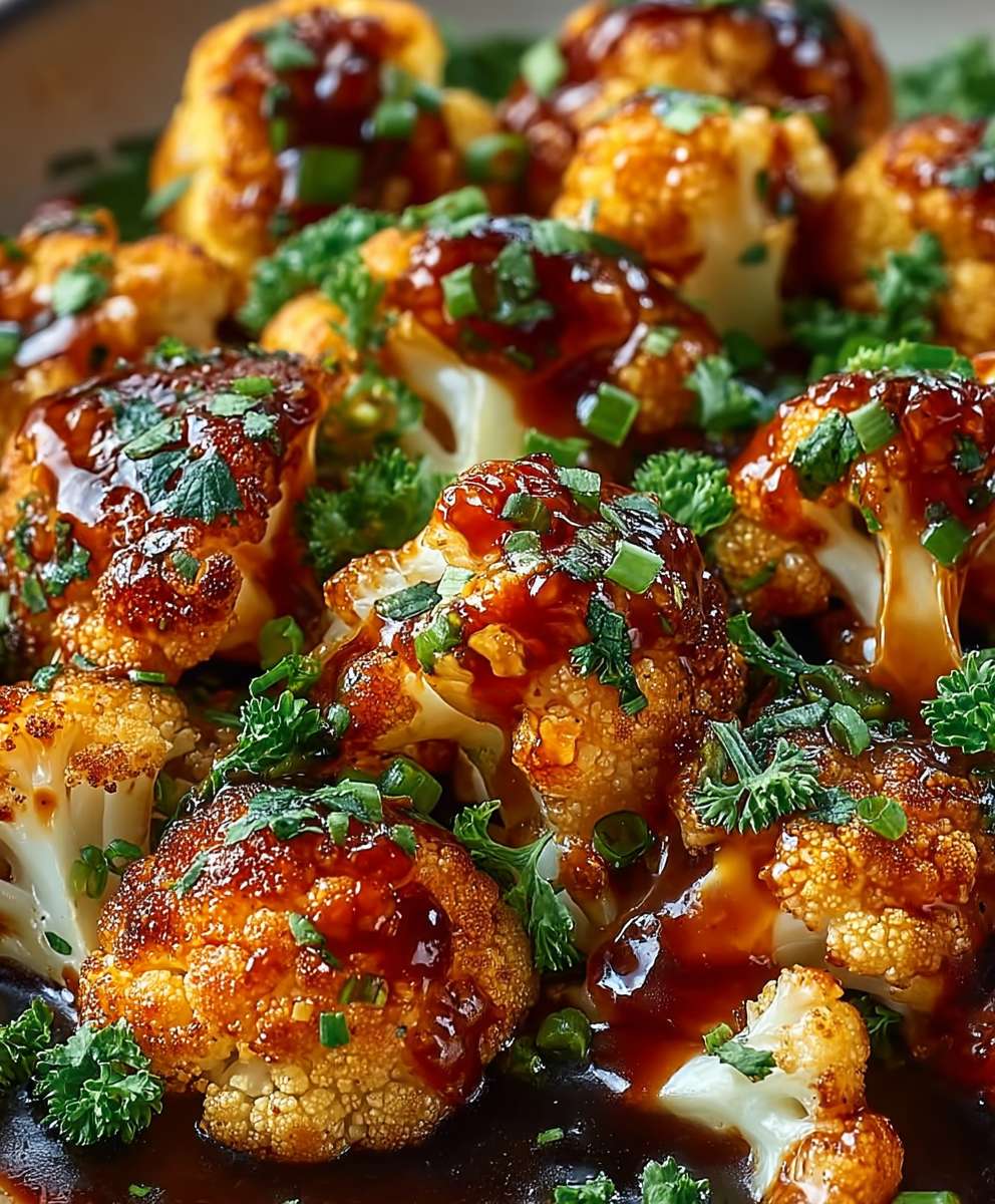 Maple Sriracha Roasted Cauliflower