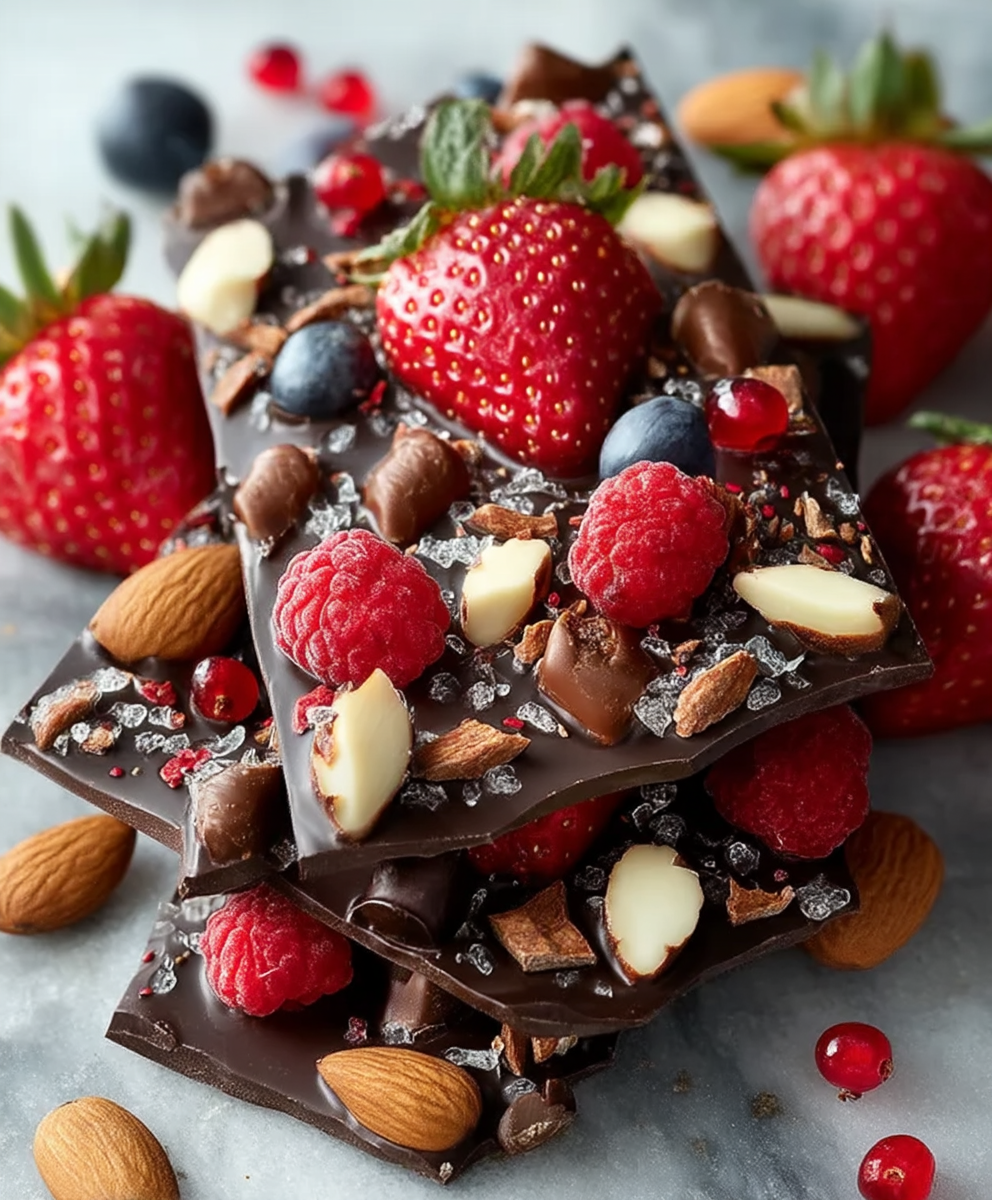 Chocolate fruit nut bark